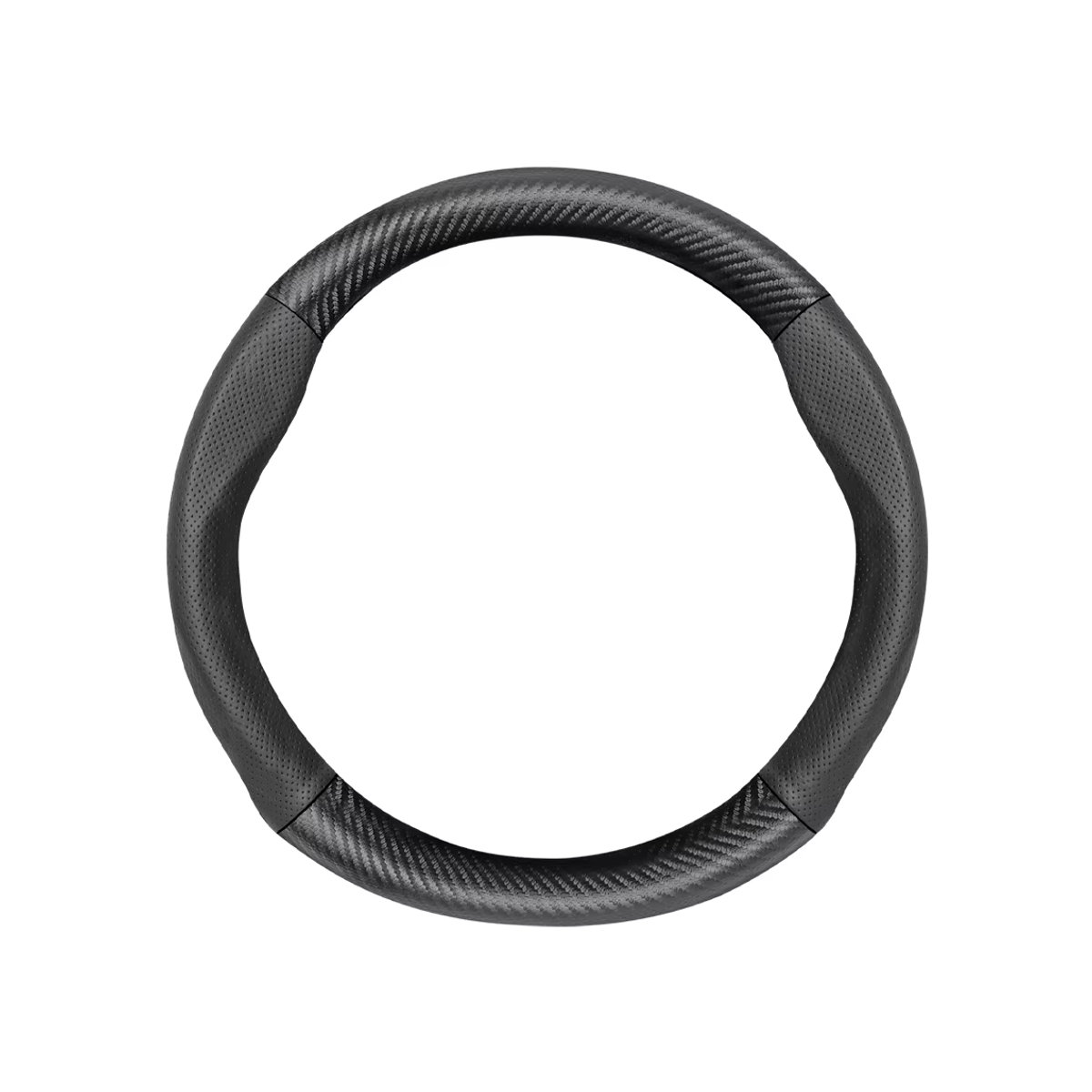 Hocasen Lenkradbezug aus Leder mit Carbon-Optik in Schwarz für Cadillac Modelle - Bild 6