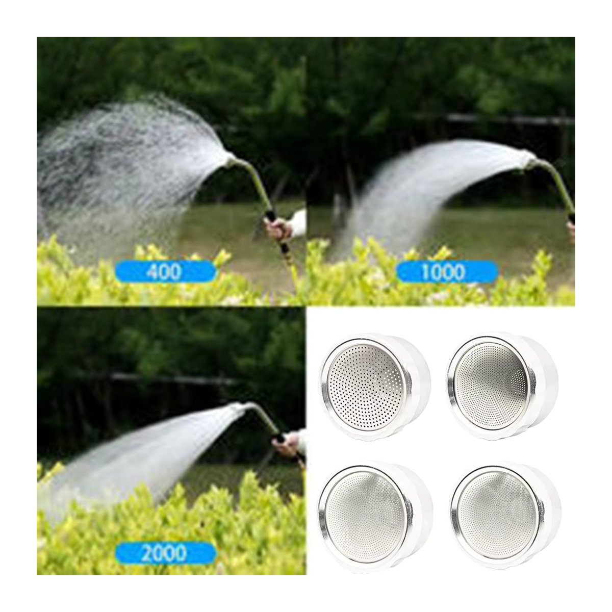 Hochdruck-Bewässerungsdüse aus Aluminiumlegierung in Silber mit abnehmbarem großem Durchfluss für deinen Gartenschlauch - Bild 4