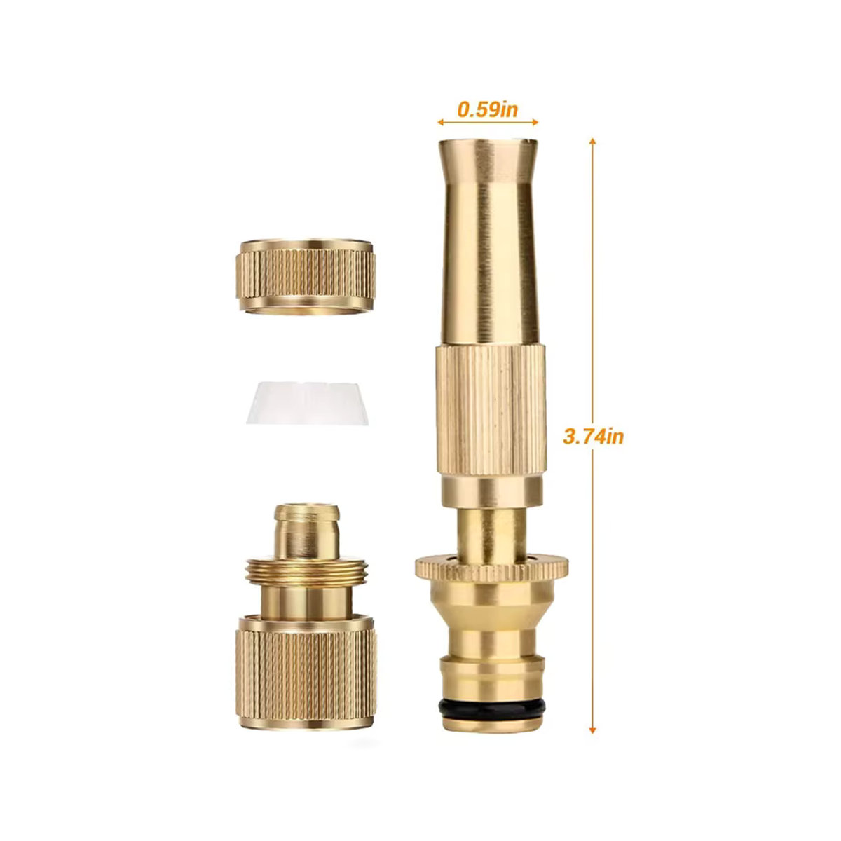 Hochdruck Wasserpistole für Garten und Auto in Gold aus Messing mit Sprühfunktion - Bild 4