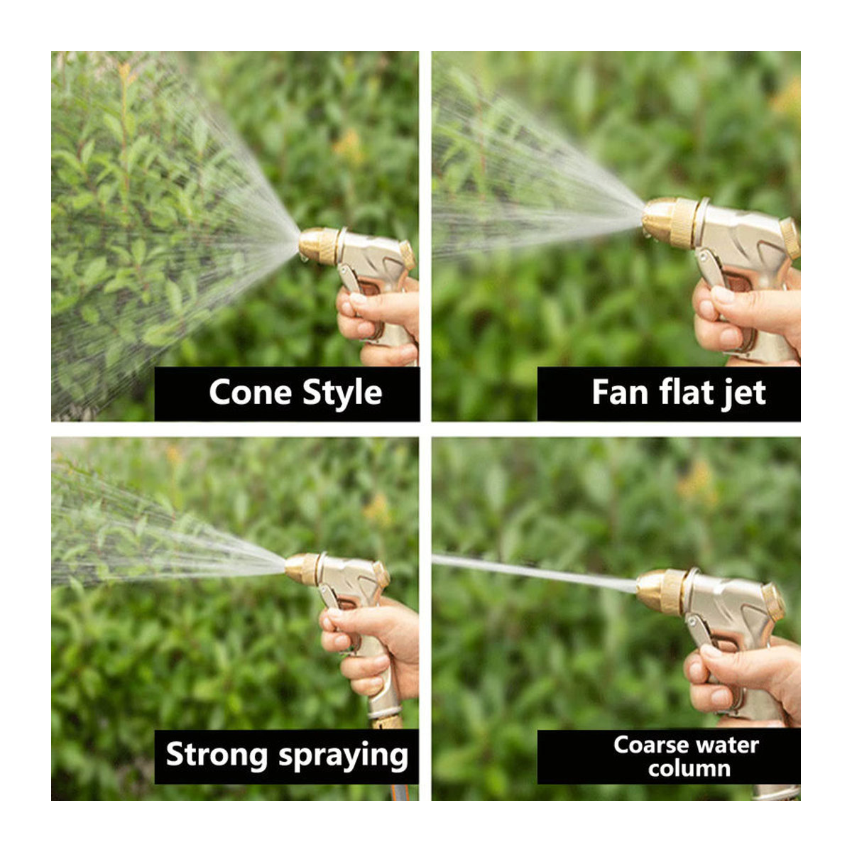Hochdruck-Wasserpistole Hydro-Jet mit flexiblem Stab als Wassersprühdüse für die Gartenbewässerung und Autoreinigung in Alufarben - Bild 5