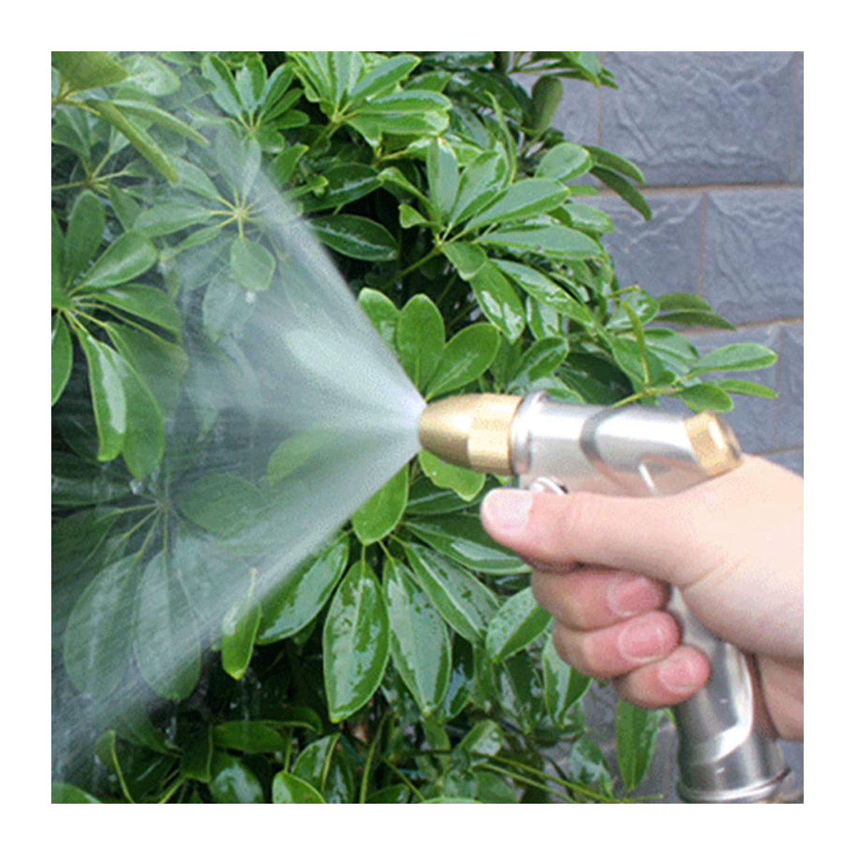 Hochdruck-Wasserpistole Hydro-Jet mit flexiblem Stab als Wassersprühdüse für die Gartenbewässerung und Autoreinigung in Alufarben - Bild 6