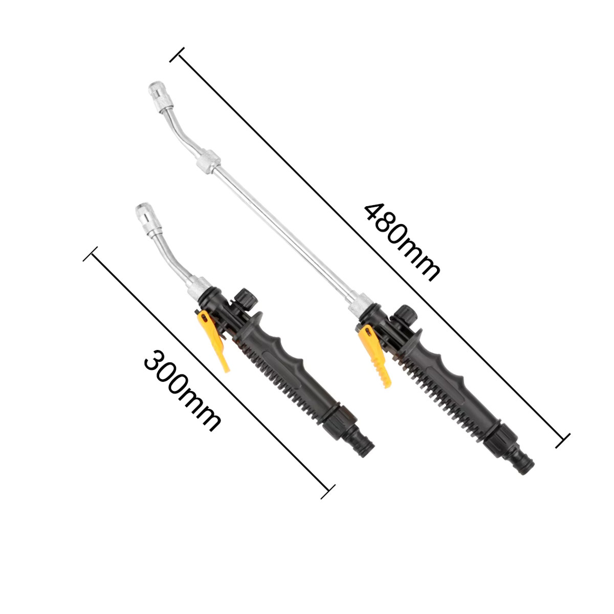 Hochdruck Wasserpistole mit Sprühdüse und Zauberstab-Funktion für Garten und Bewässerung aus Aluminium in Multicolor - Bild 2