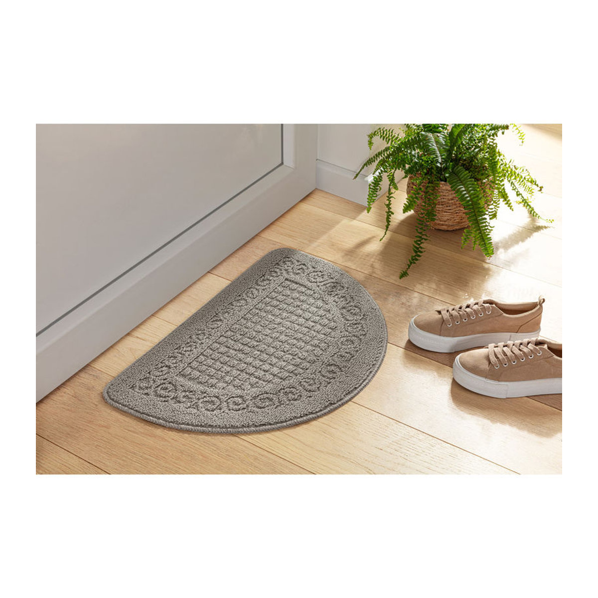 Hochflor-Fußmatte viva domo in Grau mit absorbierenden und schützenden Eigenschaften - Bild 2