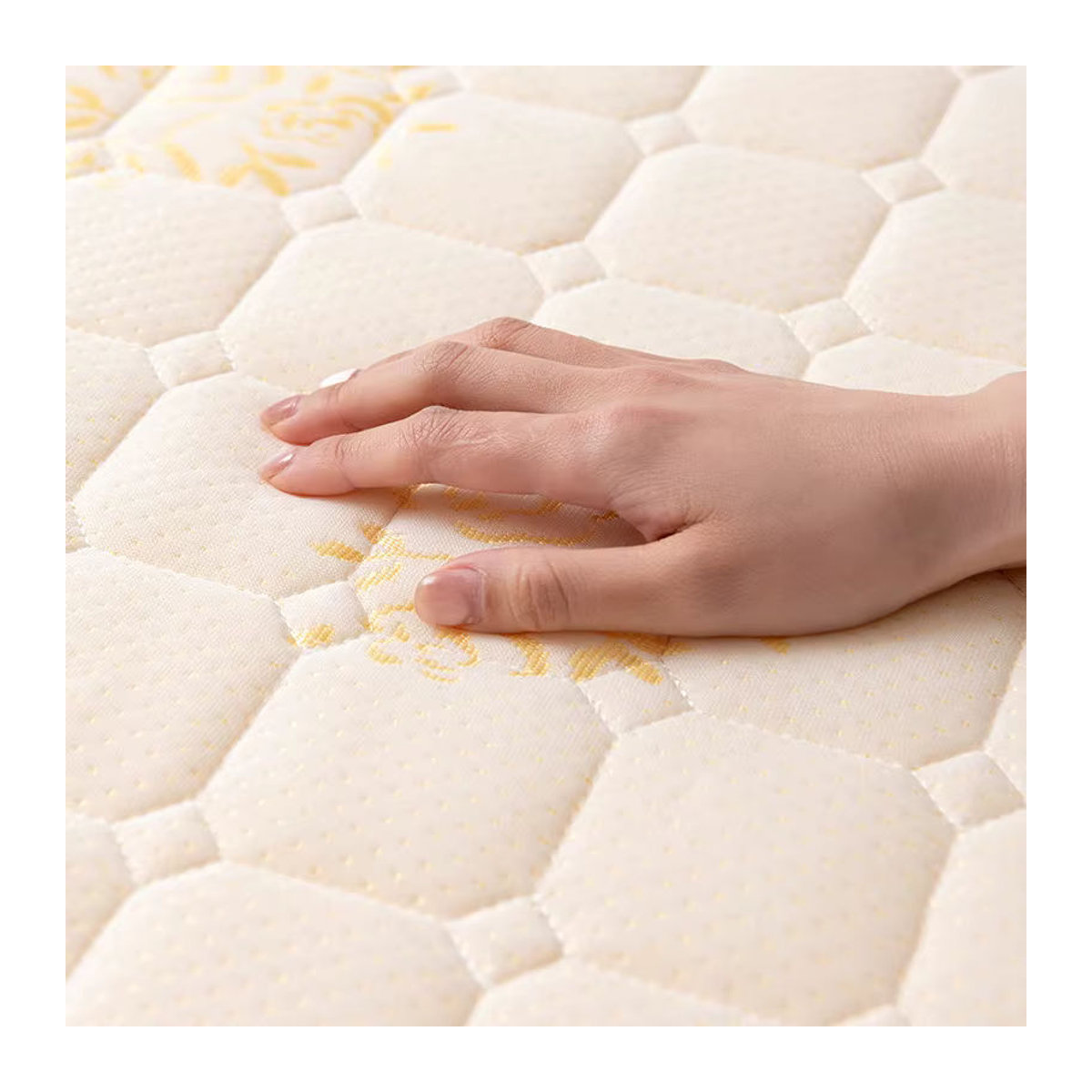Hochwertige Latex-Matratze mit atmungsaktivem Schaumstoff und Memory-Effekt in Beige, H x B x T: 9 cm x 190 cm x 90 cm - Bild 2