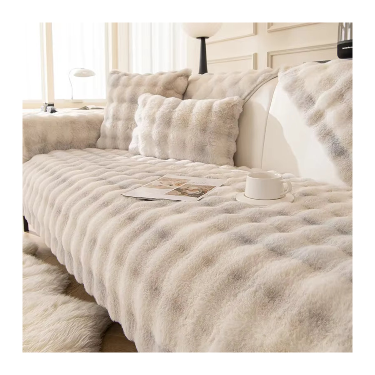 Hochwertiger Sofa Bezug aus weichem Kaninchen- - Bild 3
