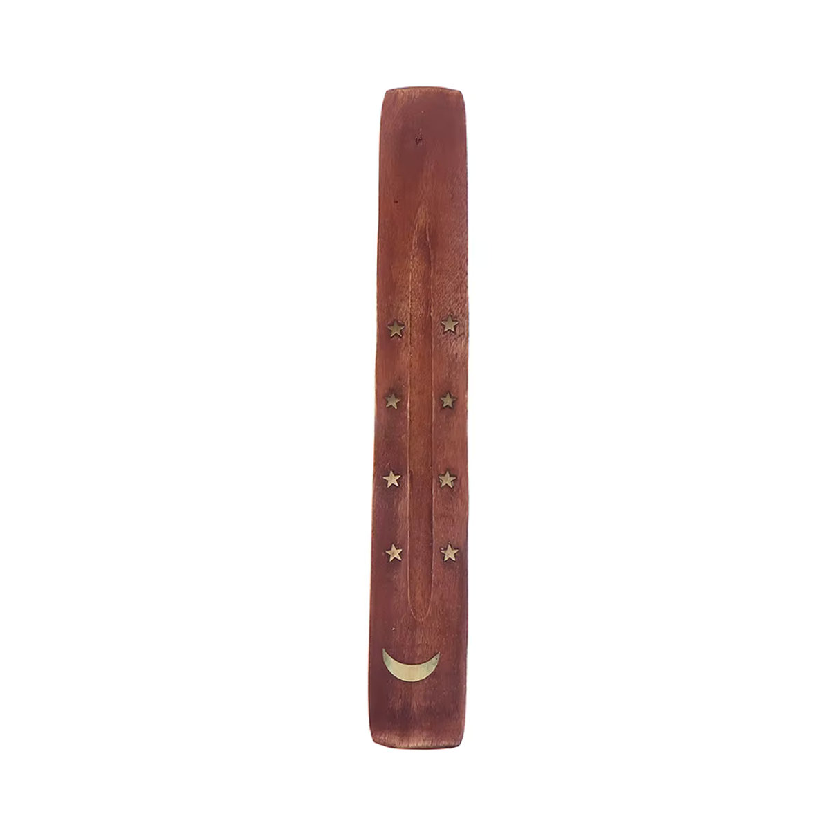 Hoeaden Räucherstäbchenhalter aus natürlichem Holz in Braun mit Ascheauffangschale und Aromatherapie-Platte im Bohemian-Design - Bild 5