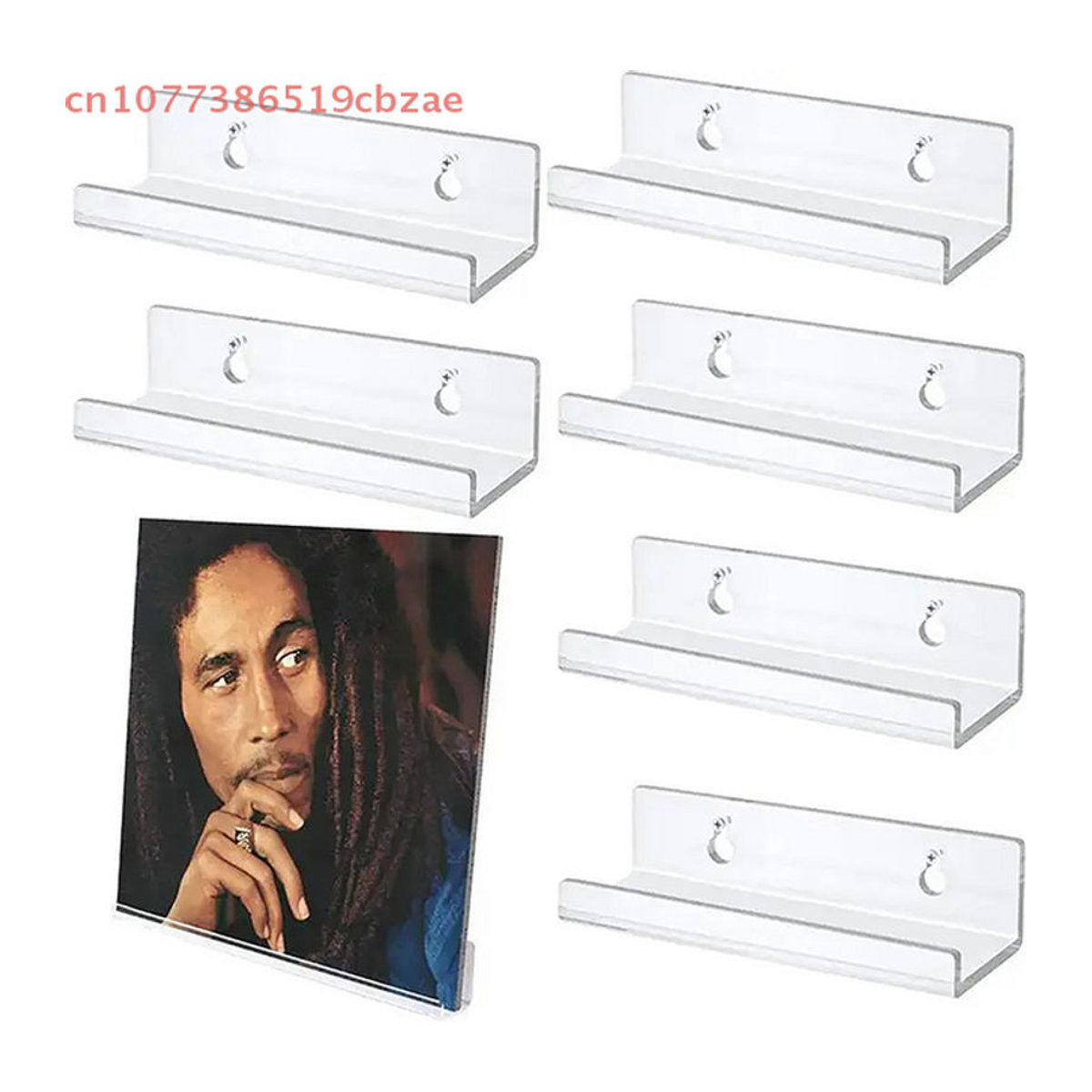 Hoeaden Wandhalterung für Schallplatten aus transparentem Acryl, minimalistisches Vinyl-Regal zur Dekoration von LPs - Bild 1