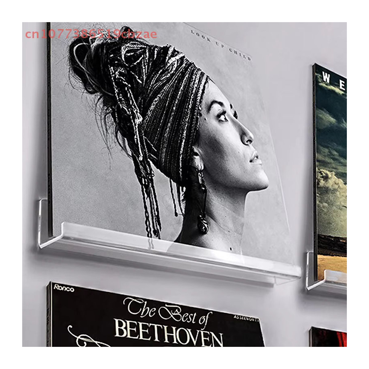 Hoeaden Wandhalterung für Schallplatten aus transparentem Acryl, minimalistisches Vinyl-Regal zur Dekoration von LPs - Bild 5