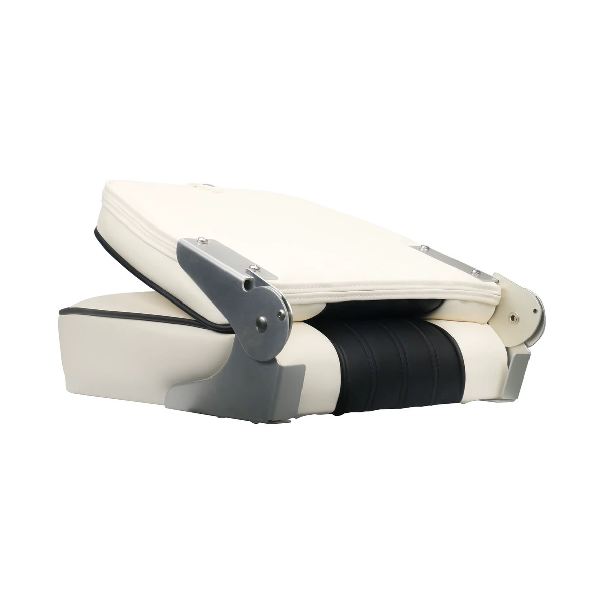 HOFFEN Drehbarer Klappstuhl aus Aluminiumlegierung für Marineboote und Schnellboote, Farbe Weiß - Bild 2
