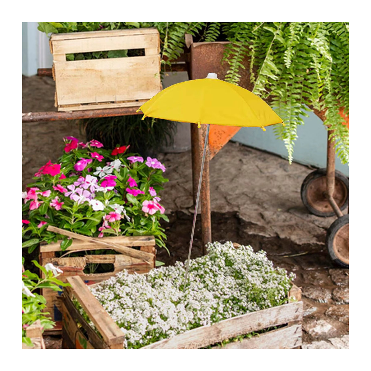 Höhenverstellbarer Pflanzenregenschirm aus wasserdichtem Material als Sonnenschutz für deinen Garten und Außenhof - Bild 4