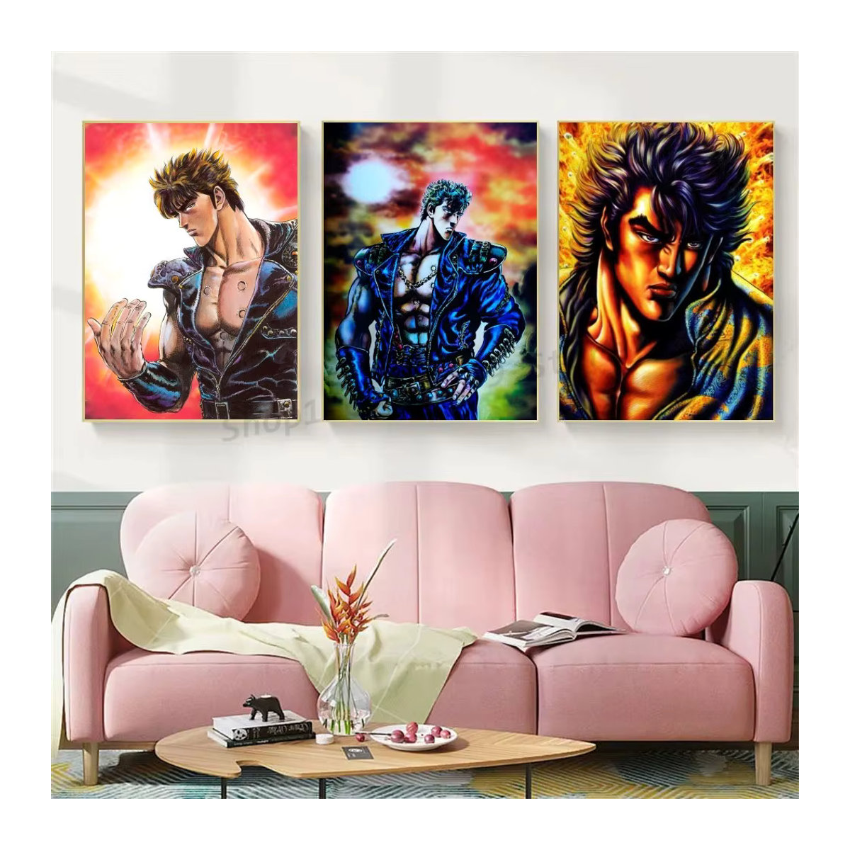 Hokuto no Ken Wandposter selbstklebend wasserfestes Papier für deine Wanddekoration in Mehrfarbig - Bild 2