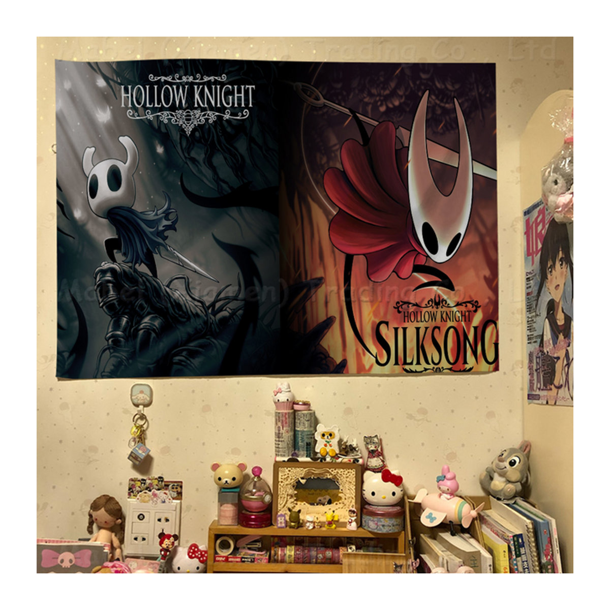 Hollow Knight Textil-Banner mehrfarbig als Wanddeko für dein Zuhause - Bild 1
