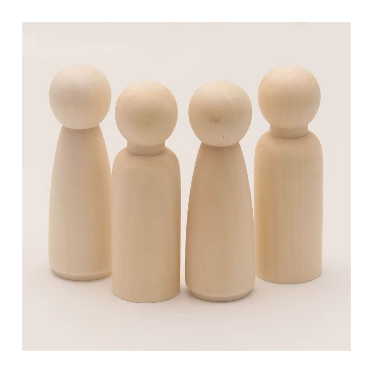Holzfiguren für DIY-Handwerk: Unvollendete Holzmenschen und Engelpuppen in Beige zur Dekoration - Bild 2