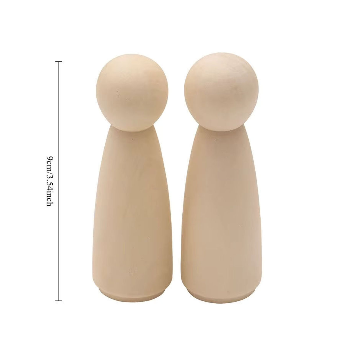 Holzfiguren für DIY-Handwerk: Unvollendete Holzmenschen und Engelpuppen in Beige zur Dekoration - Bild 3
