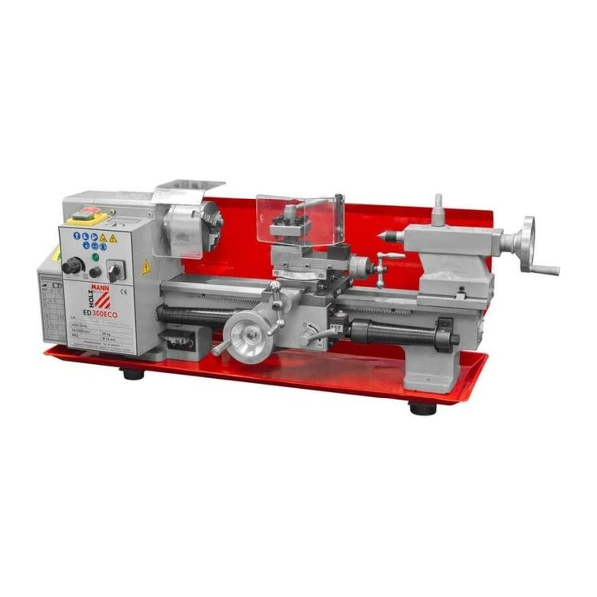 Holzmann Maschinen Metalldrehbank ED300ECO in Rot mit 400 W Leistung - Bild 2
