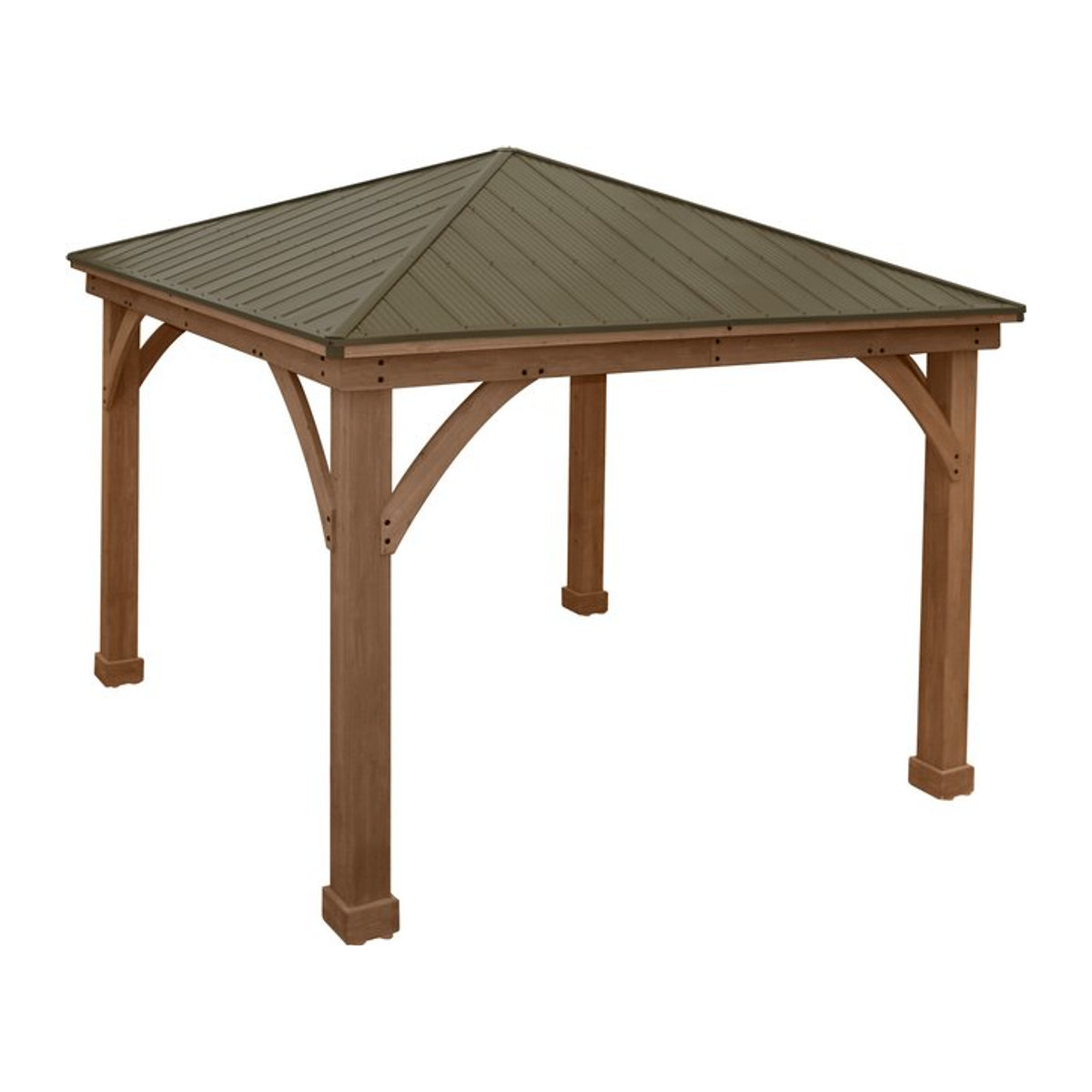 Holzpavillon Westmann Devon 12x12 in Natur, B/T/H: 366 x 366 x 320 cm - Bild 1