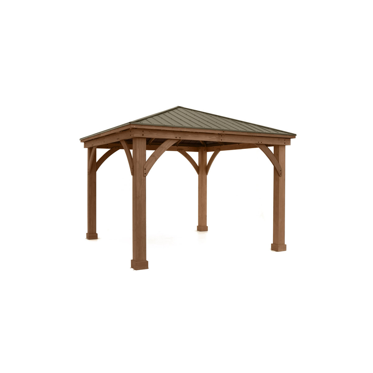 Holzpavillon Westmann Devon 12x12 in Natur, B/T/H: 366 x 366 x 320 cm - Bild 3