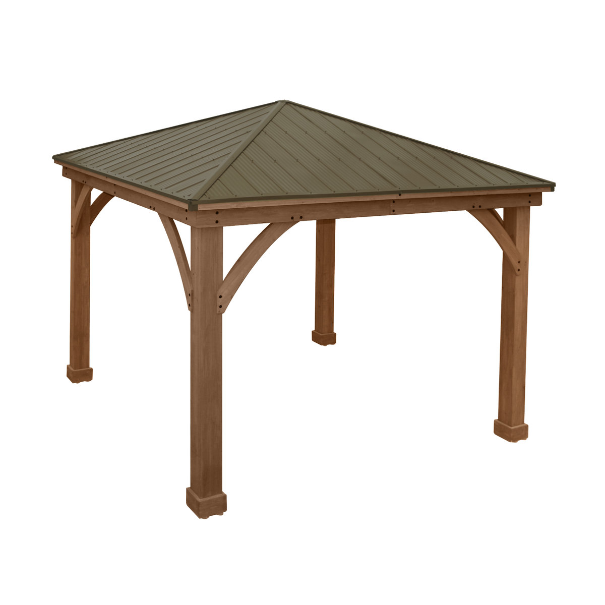 Holzpavillon Westmann Devon 12x12 in Natur, B/T/H: 366 x 366 x 320 cm - Bild 6