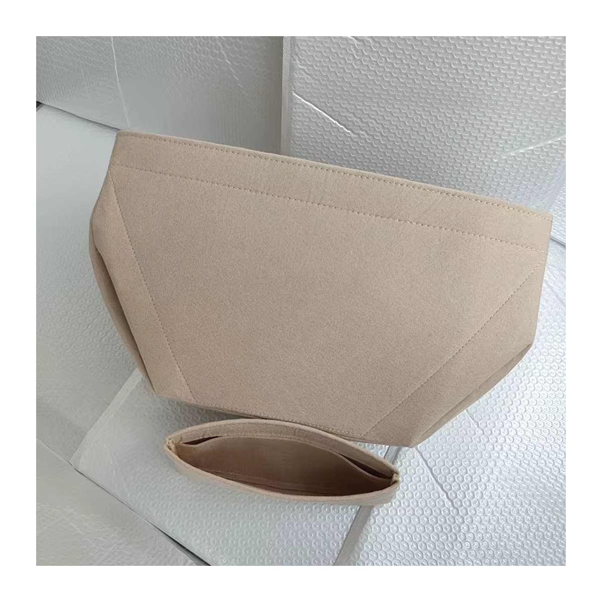 HOM RIOS Taschen-Organizer Einsatzfutter für Cyme Mini-Tragetasche in Rosa und Beige - Bild 4
