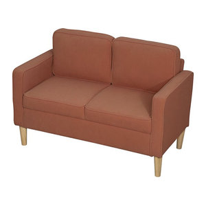 HOMCOM 2-Sitzer Polstersofa in Cordoptik mit Stauraum und Kissen, modernes Loungesofa für Wohnzimmer und Schlafzimmer, Rosa, B/T/H: 117 x 63 x 79 cm