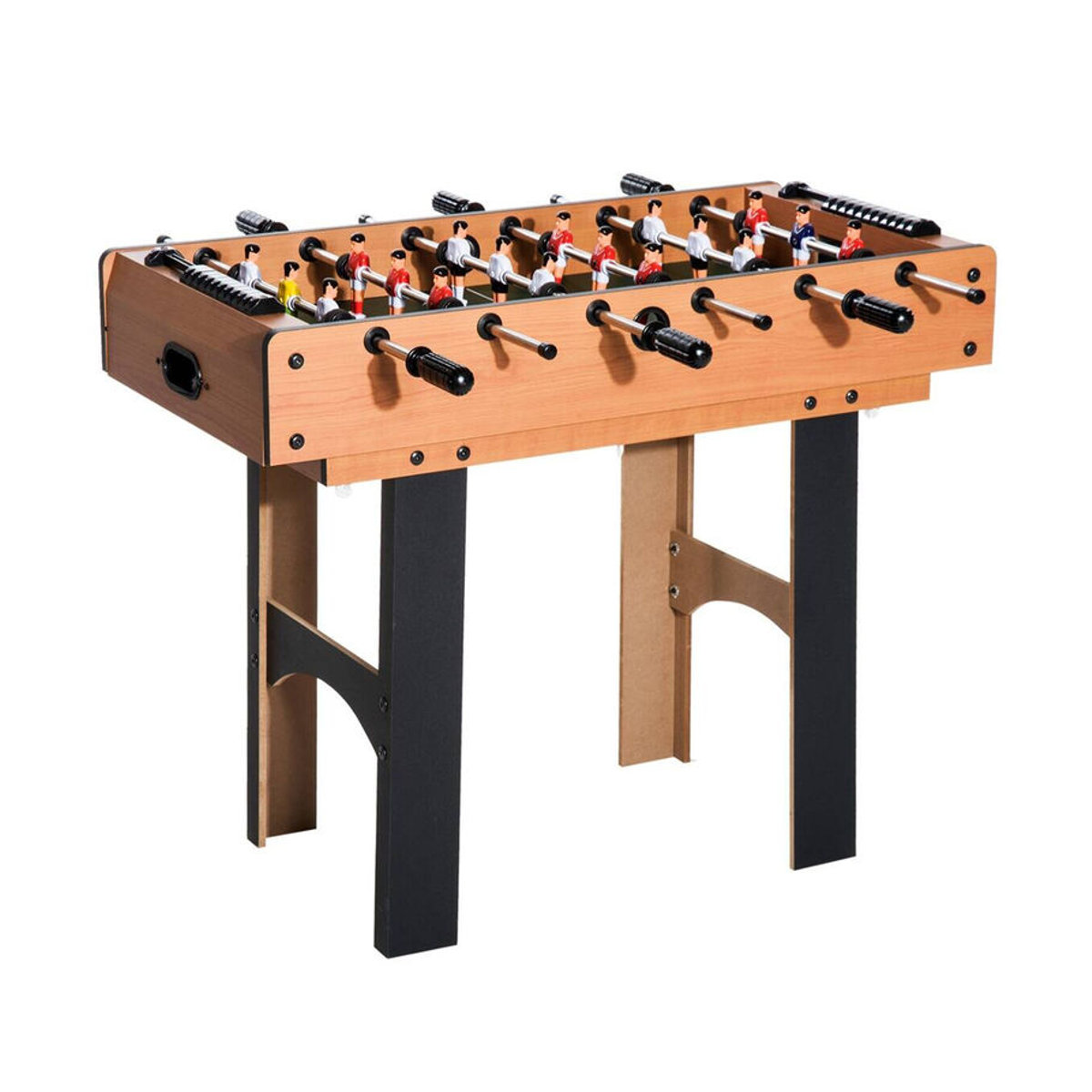 HOMCOM 4-in-1 Multispieltisch in Schwarz und Natur mit Tischfußball, Tischhockey, Tischtennis und Billard, B/T/H: 87 x 43 x 73 cm - Bild 2