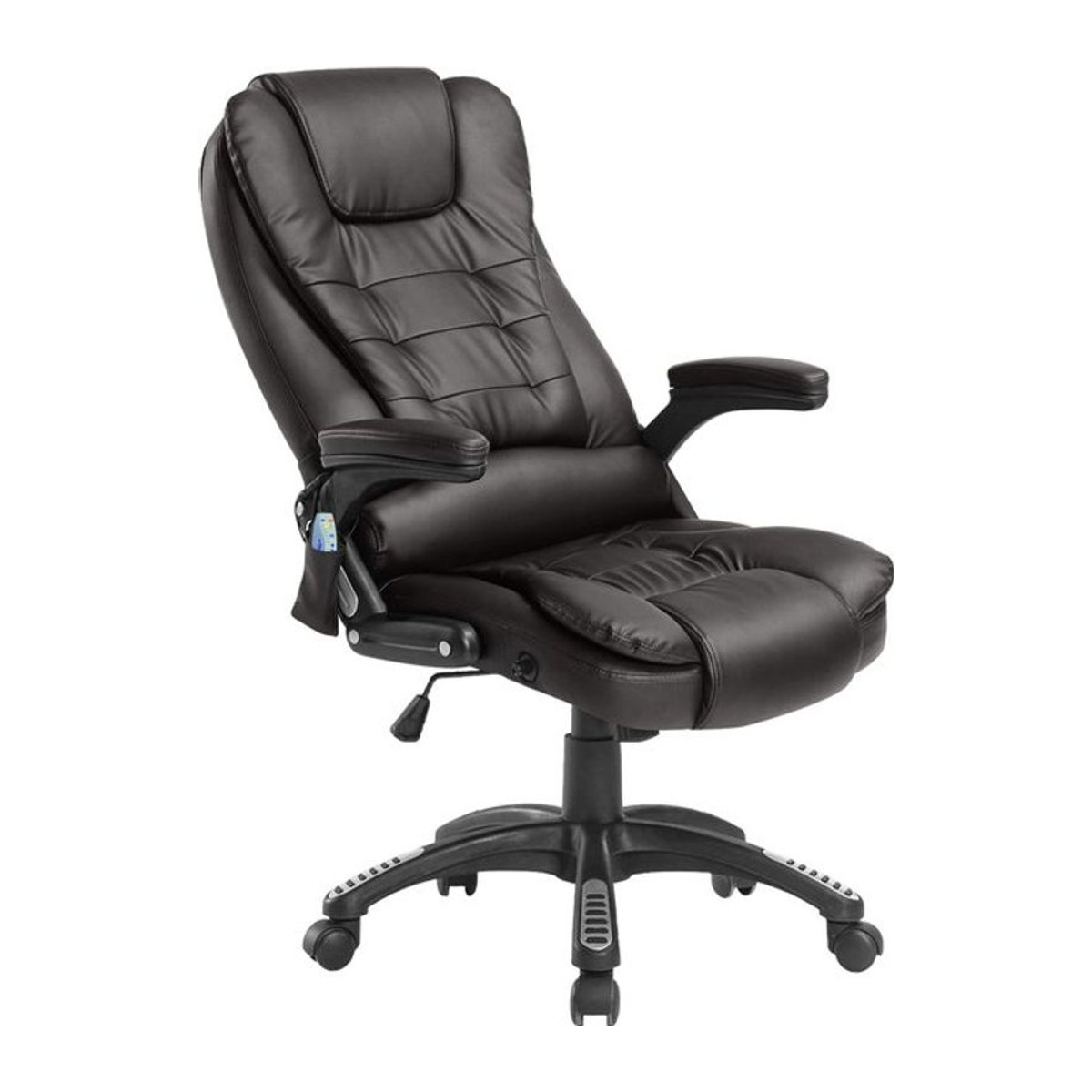 HOMCOM Chefsessel mit Massagefunktion und Wärmefunktion aus Kunstleder in Braun oder Schwarz, Breite: 68 cm - Bild 1