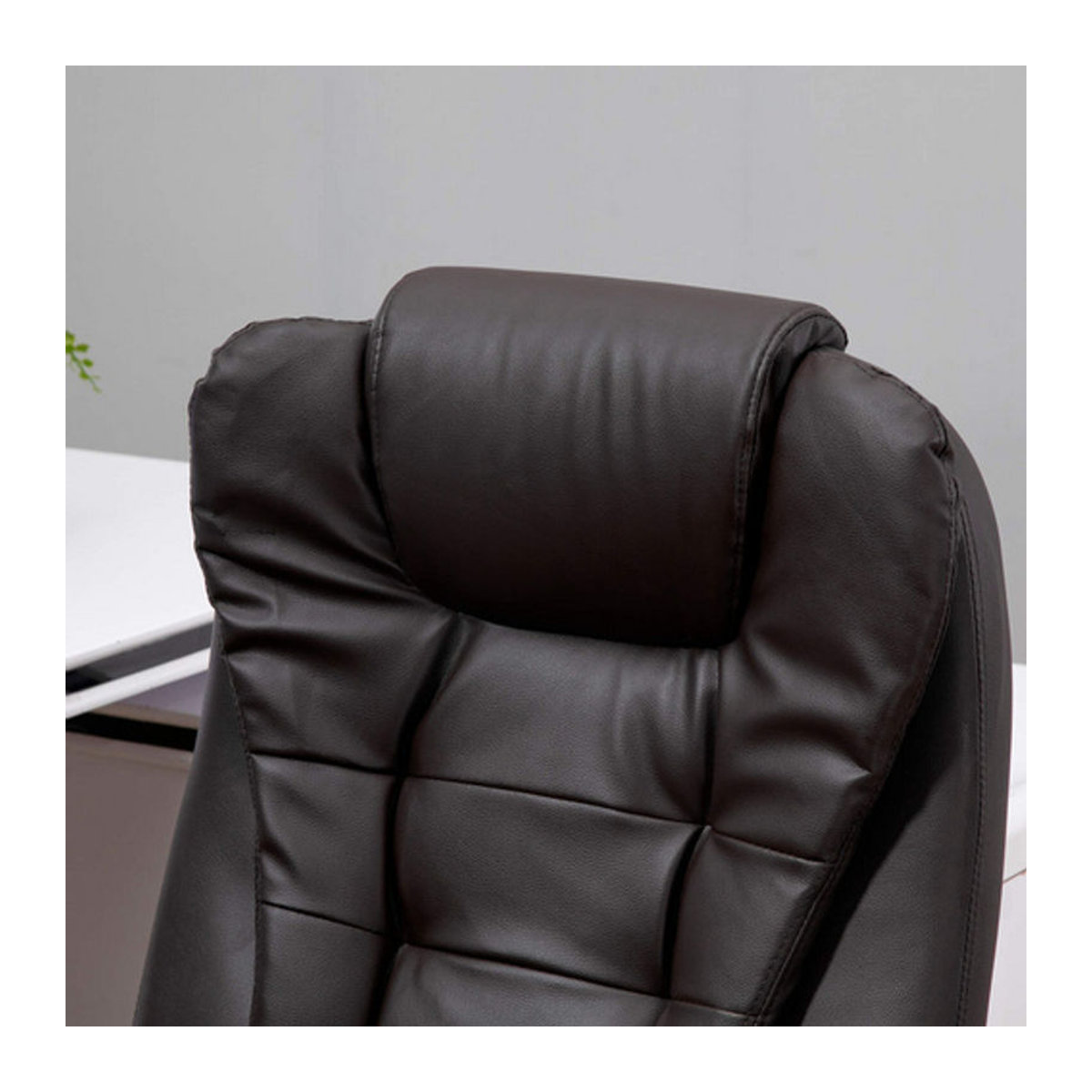HOMCOM Chefsessel mit Massagefunktion und Wärmefunktion aus Kunstleder in Braun oder Schwarz, Breite: 68 cm - Bild 3