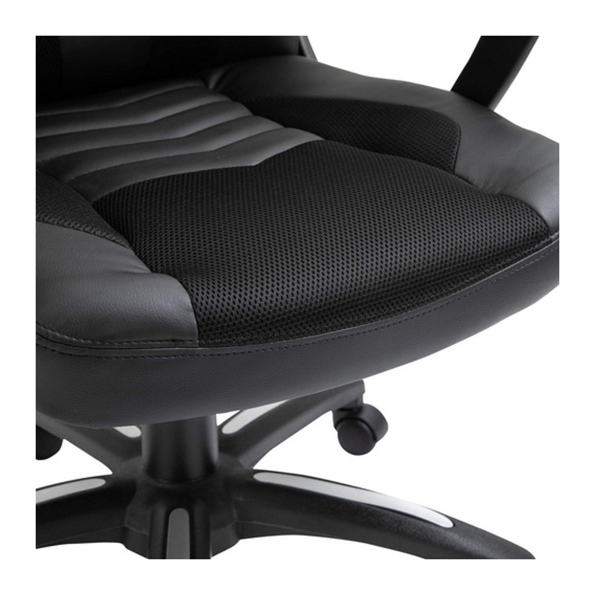 HOMCOM Gamingstuhl modern in Schwarz aus Kunstleder und Metall, B/T/H: 68 x 69 x 120 cm - Bild 6
