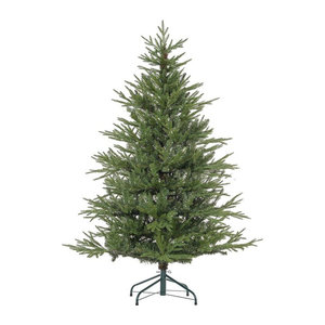 HOMCOM künstlicher Weihnachtsbaum in Grün, 150 cm Höhe, mit 1724 Spitzen und klappbarem Metallständer