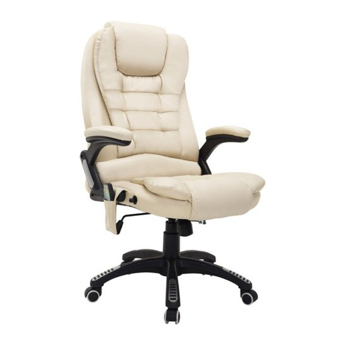 HOMCOM Massagesessel mit Wärmefunktion für Rücken, Taille und Oberschenkel in Beige, Breite: 68 cm - Bild 1