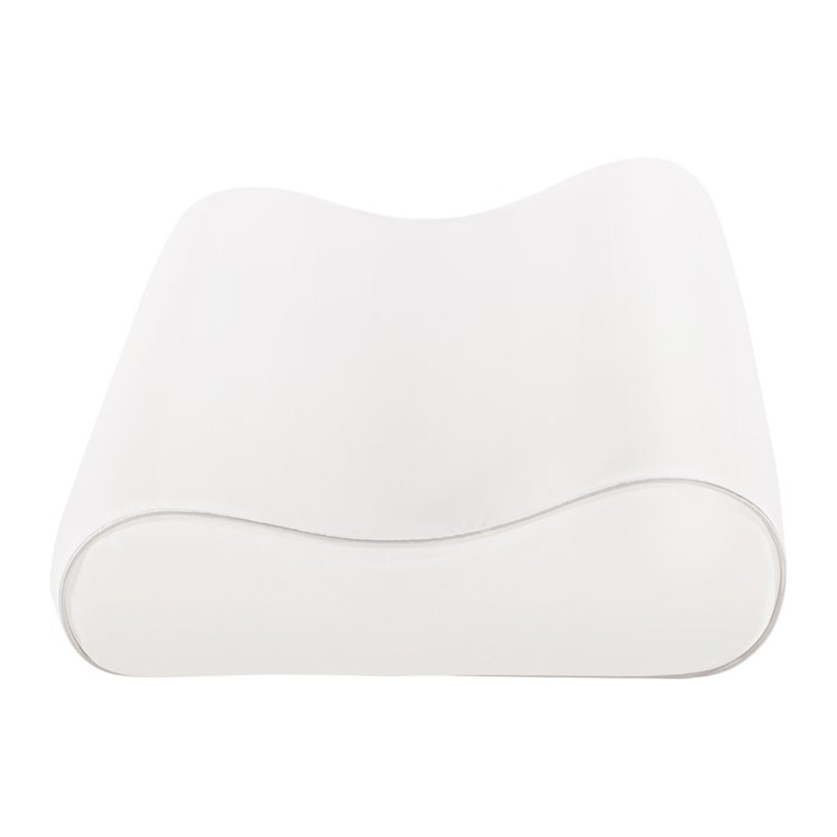 HOMCOM Memory-Foam-Nackenkissen mit abnehmbarem und waschbarem Bezug in Weiß Creme, H x B x T: 10/12 x 60 x 40 cm - Bild 1