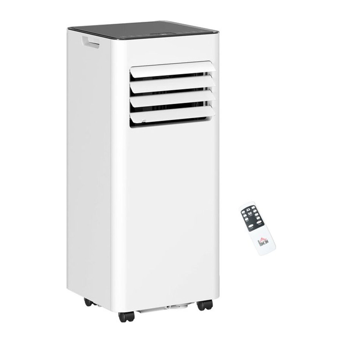 HOMCOM Mobile Klimaanlage 3-in-1 Klimagerät mit Kühlung, Luftentfeuchter und Ventilator, 7000 BTU, Weiß - Bild 1