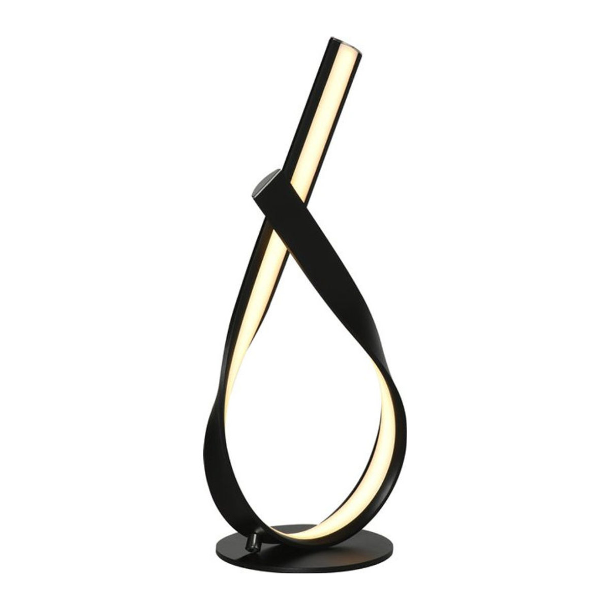HOMCOM Moderne Tischlampe in Schwarz mit LED warmweiß aus Aluminium und Silikon, H x B x T: 43 x 15 x 21 cm - Bild 1