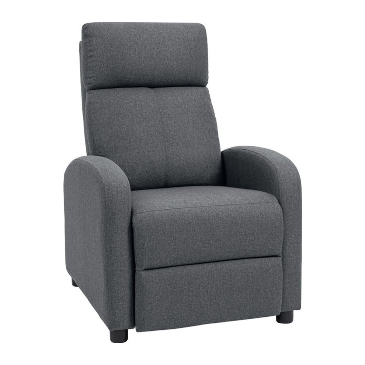 HOMCOM Relaxsessel aus Leinen mit verstellbarer Rückenlehne und ausziehbarer Fußstütze, Grau, B: 69 cm, T: 87 cm, H: 100.5 cm - Bild 1