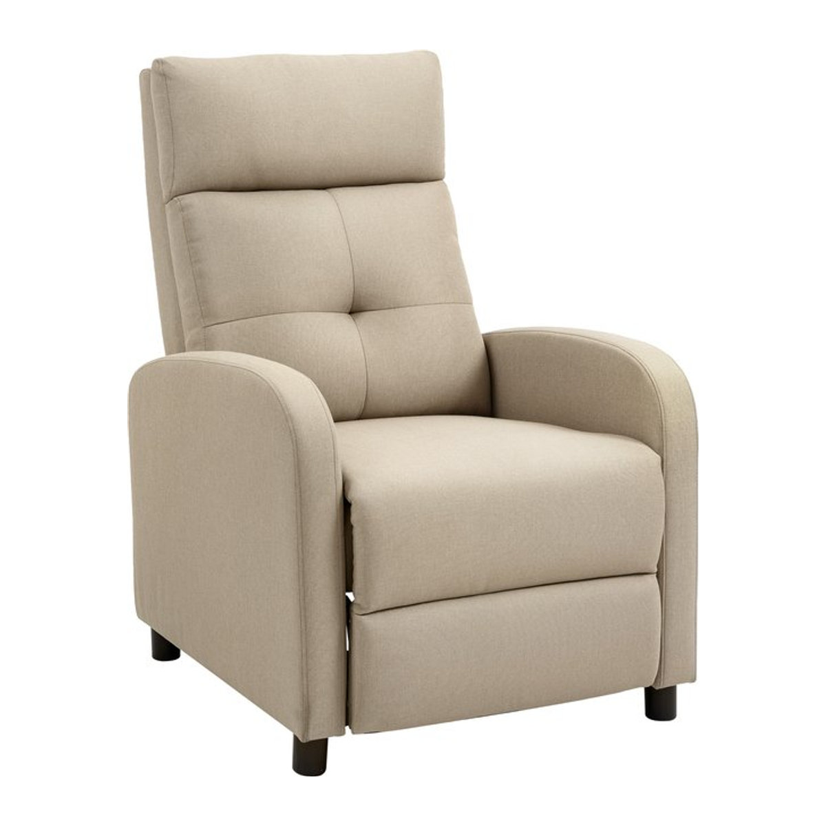 HOMCOM Relaxsessel mit Liegefunktion in Beige mit Leinenoptik und Taschenfederkern - Bild 1