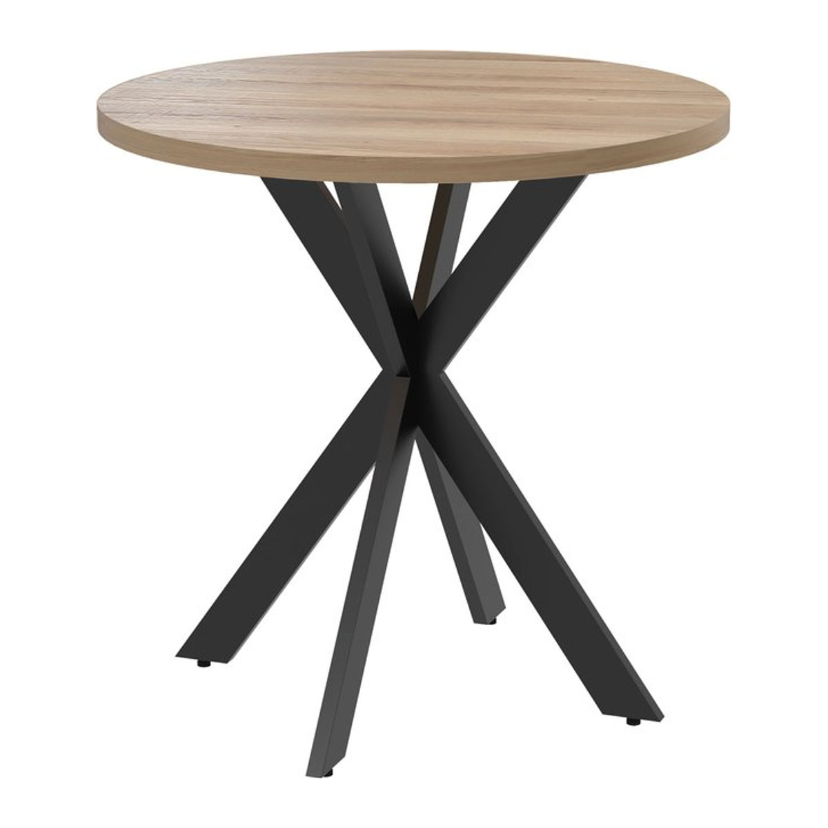 HOMCOM Runder Esstisch Modern in Braun mit Spinnenfuß für 2-4 Personen, Durchmesser: 75 cm - Bild 1