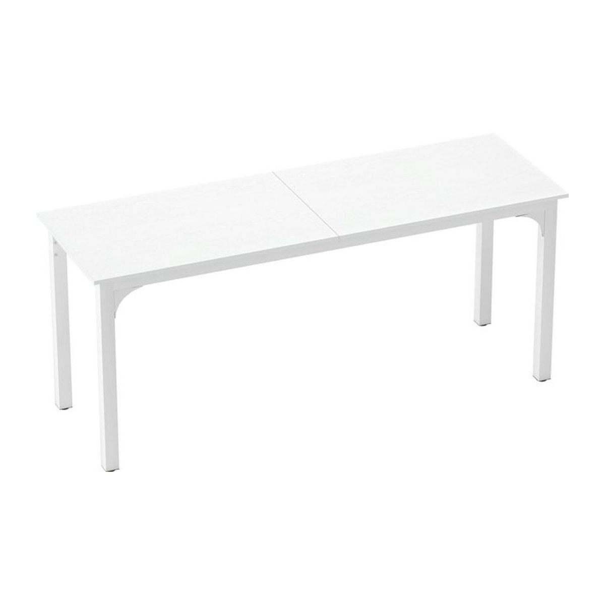 HOMCOM Schreibtisch in Weiß mit großer Platte für 2 Personen, Computertisch im Industrial Design mit Stahlgestell für Homeoffice oder Studium, Breite: 180 cm - Bild 1