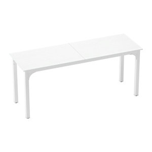 HOMCOM Schreibtisch in Weiß mit großer Platte für 2 Personen, Computertisch im Industrial Design mit Stahlgestell für Homeoffice oder Studium, Breite: 180 cm