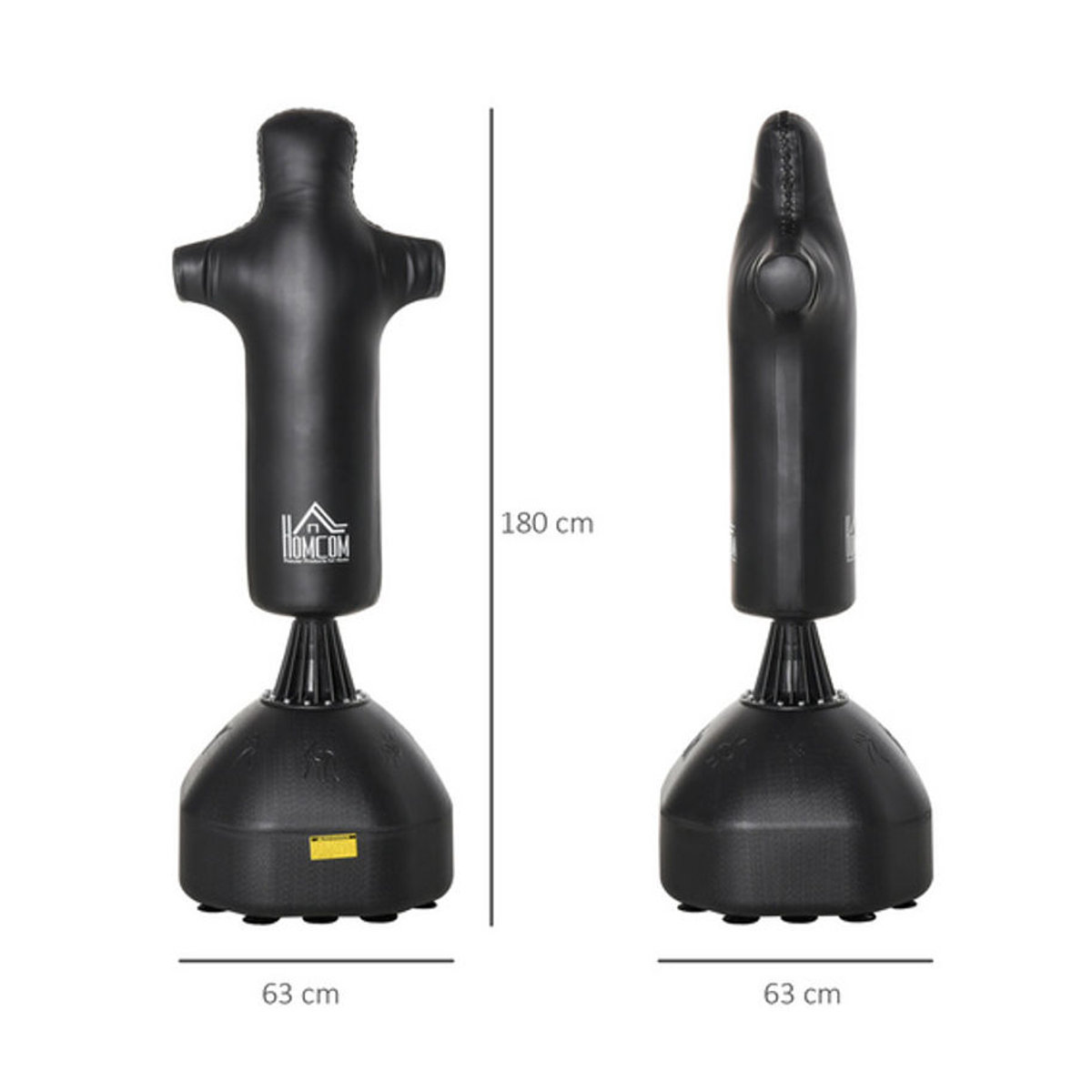 HOMCOM Standboxsack Schwarz B/H/L: 63 x 180 x 63 cm - Bild 4