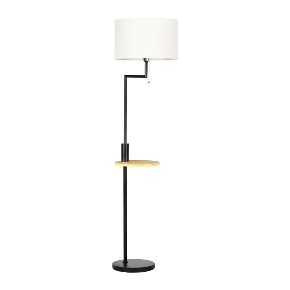 HOMCOM Stehleuchte mit Ablage aus Stahl und Bambus in Beige, B/H/T: 40 x 168 x 40 cm - Bild 1