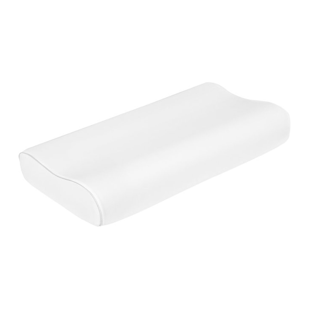 HOMCOM Viskoelastisches Nackenstützkissen mit kühlendem ergonomischem Design und abnehmbarem Waschbarem Bezug in Creme und Weiß, B/T: 68 x 35 cm - Bild 1