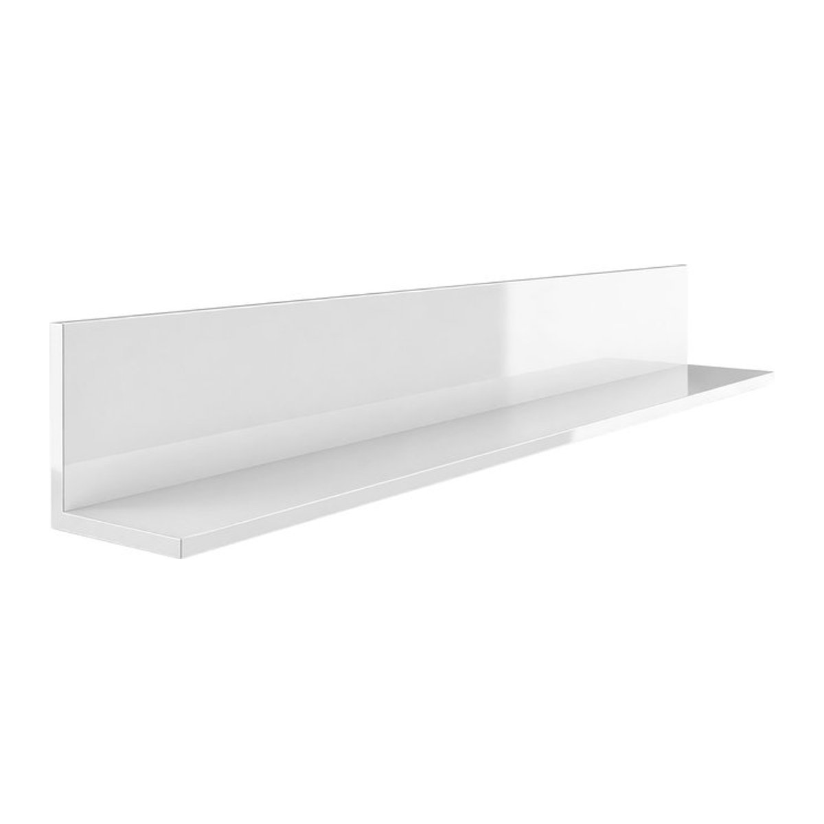 HOMCOM Wandregal aus Holz in Hochglanzweiß für Wohnzimmer und Schlafzimmer, B/H/T: 127 x 18 x 12 cm - Bild 1