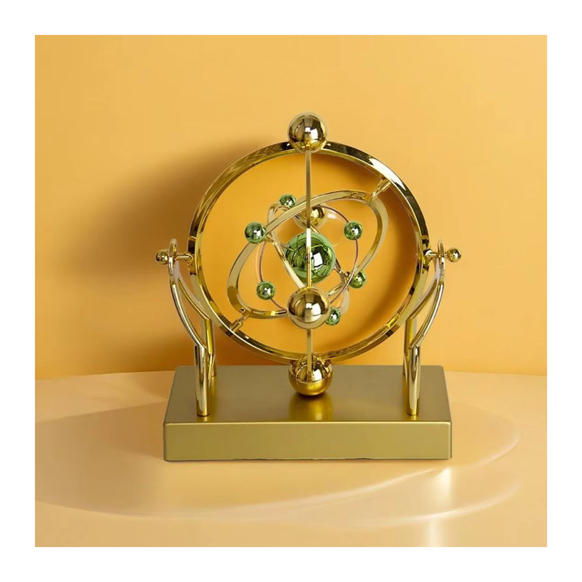 Home Decor Crafts Celestial Orbit Pendel Gold Metall Kinetische Kunst-Schreibtischdekoration Astronomie-Modell Geometrische Skulptur - Bild 4