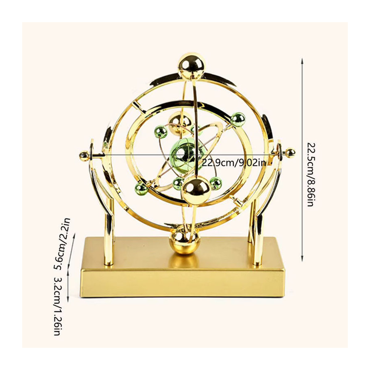 Home Decor Crafts Celestial Orbit Pendel Gold Metall Kinetische Kunst-Schreibtischdekoration Astronomie-Modell Geometrische Skulptur - Bild 6