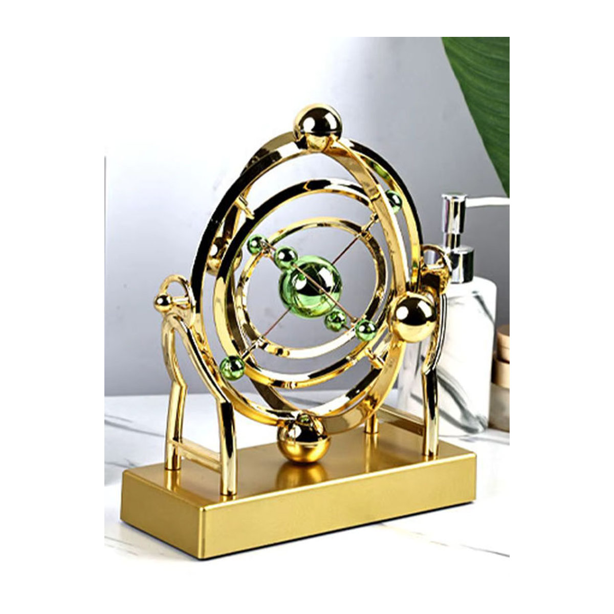 Home Decor Crafts Celestial Orbit Pendel Gold Metall Kinetische Kunst-Schreibtischdekoration Astronomie-Modell Geometrische Skulptur - Bild 7