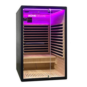 Home Deluxe Infrarotkabine NERO M in Schwarz aus Holz und Glas, B/H/T: 120 x 190 x 105 cm