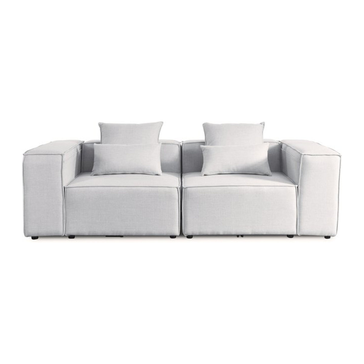 HOME DELUXE Modulares Sofa VERONA in Grau, Modern und Minimalistisch, Material: Polyester, B/T/H: 120 x 80 x 70 cm - Bild 1