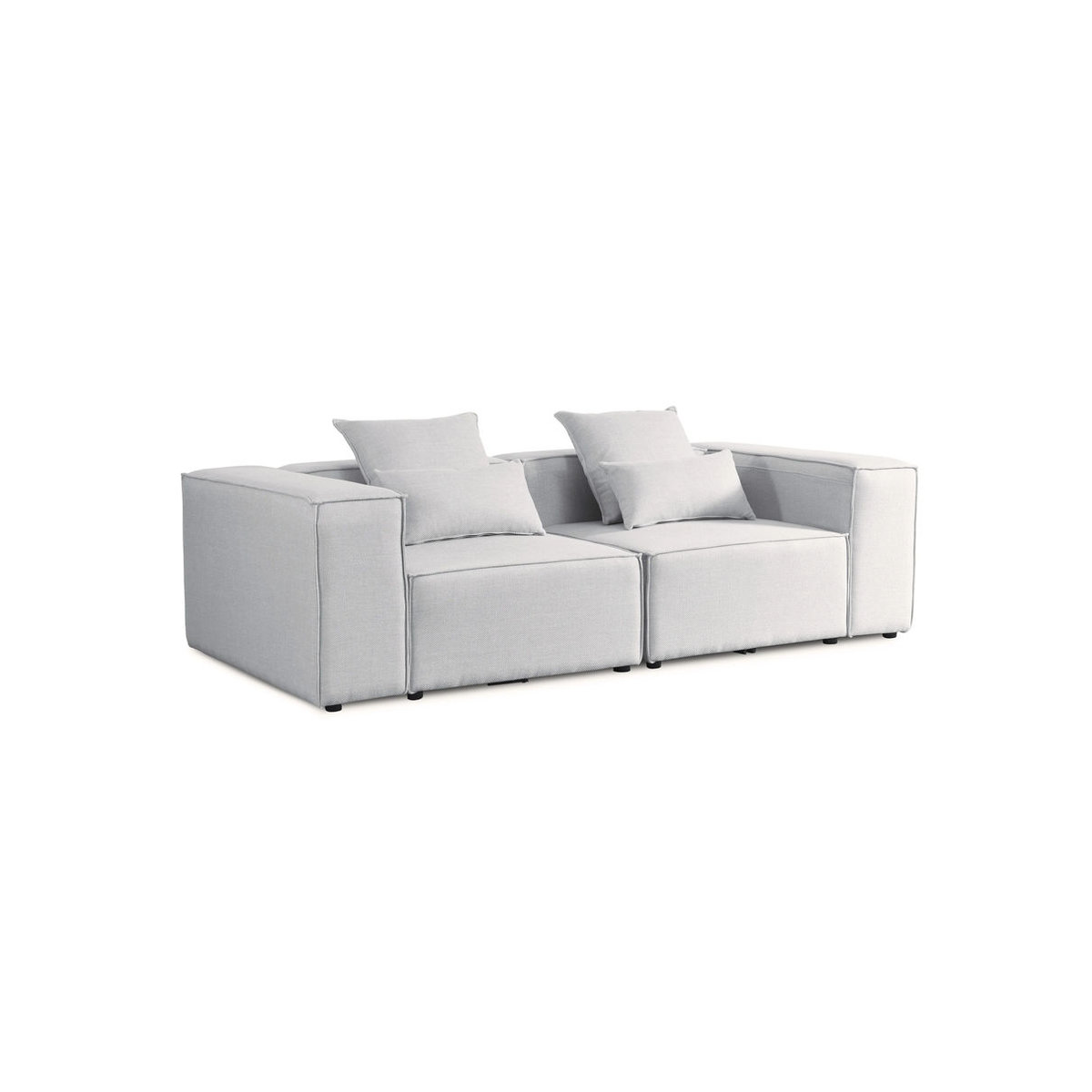 HOME DELUXE Modulares Sofa VERONA in Grau, Modern und Minimalistisch, Material: Polyester, B/T/H: 120 x 80 x 70 cm - Bild 3
