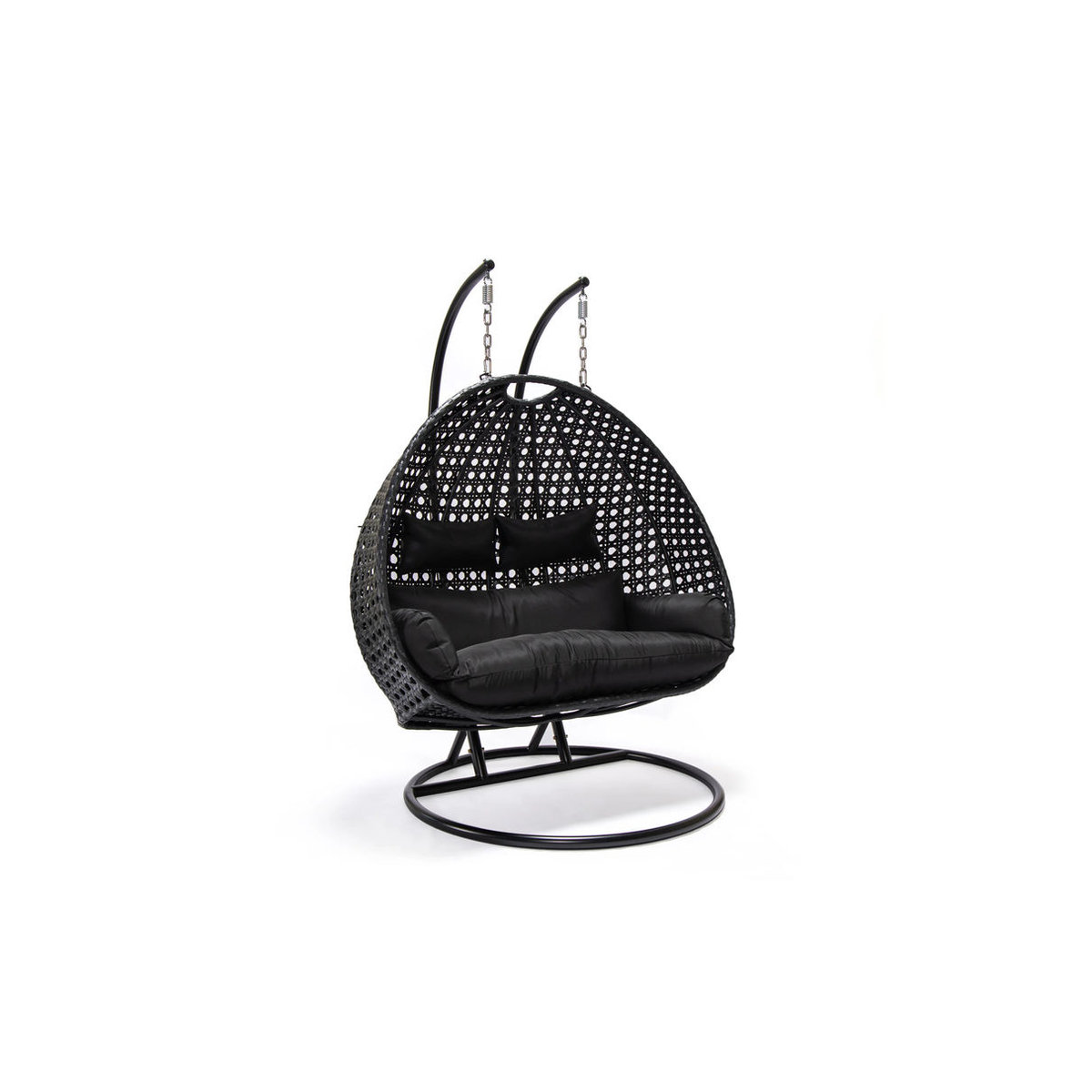 Home Deluxe Polyrattan Hängesessel TWIN in Schwarz - Bild 2
