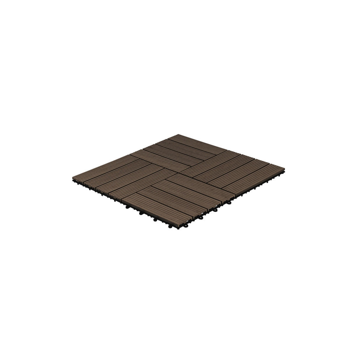 HOME DELUXE WPC Holzfliesen Dunkelbraun 1 m² - Bild 3